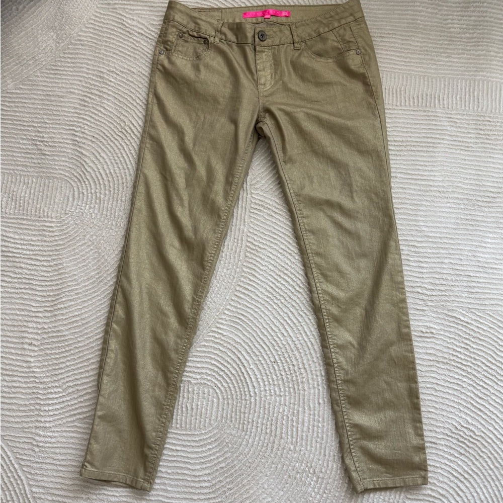 TINSELTOWN DENIM COUTURE GOLD METALLIC SKINNY JEANS SIZE11 are versatile